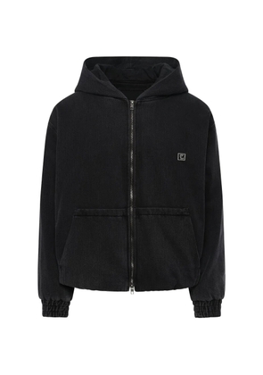 Wooyoungmi dyed denim hoodie - Black