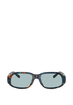 Diesel tortoiseshell-effect rectangle-frame sunglasses - Blue