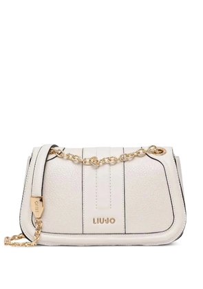 LIU JO medium logo-plaque panelled cross body bag - Neutrals