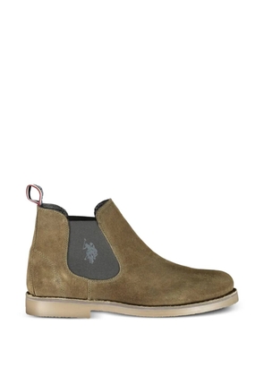 U.S. POLO ASSN. round-toe suede Chelsea boots - Green