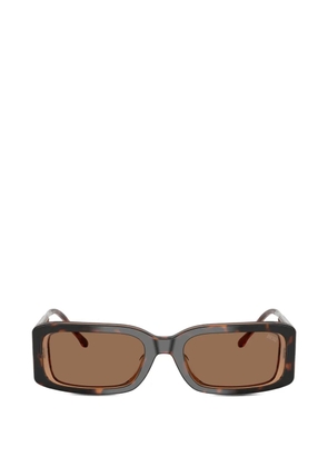Diesel tortoiseshell-effect rectangle-frame sunglasses - Brown
