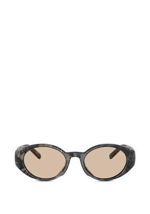 Diesel tortoiseshell-effect oval-frame sunglasses - Grey