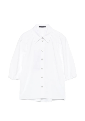 Luisa Cerano puff-sleeve blouse - White