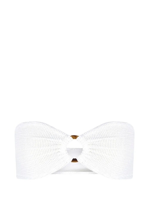MC2 Saint Barth Yulia ring-detail bandeau bikini top - White
