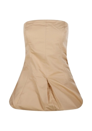 LAMRONS strapless square-neck top - Neutrals