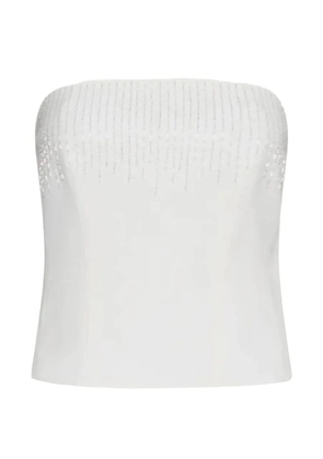 Marella Mllrapace bead-embellished strapless top - White