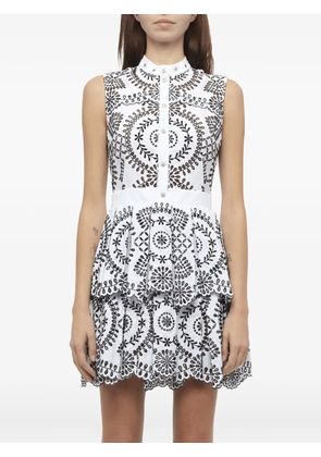 Alexander McQueen broderie anglaise poplin dress - White