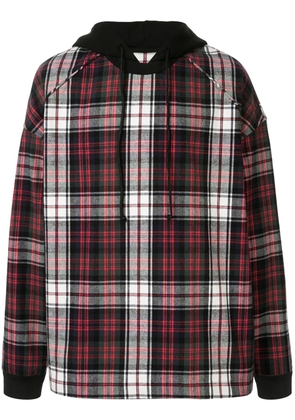 Juun.J Synthesize check block hoodie - Multicolour