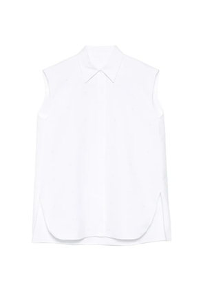 LESS sequin-embellished sleeveless shirt - White