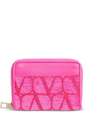 Valentino Garavani Toile Iconographe zipper cardholder - Pink