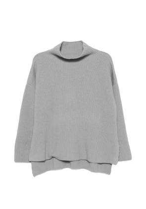 La Julie Cashmere ribbed-knit roll-neck sweater - Grey
