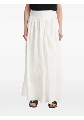 Eleh gathered A-line maxi skirts - White