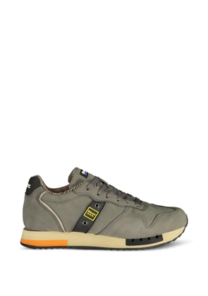 Blauer logo-patch panelled sneakers - Grey