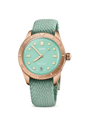 Oris stainless steel Divers 38mm watch - Green
