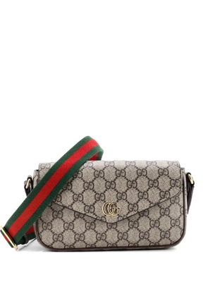 Gucci Pre-Owned Ophidia Envelope Flap GG Coated Canvas Mini shoulder bag - Brown