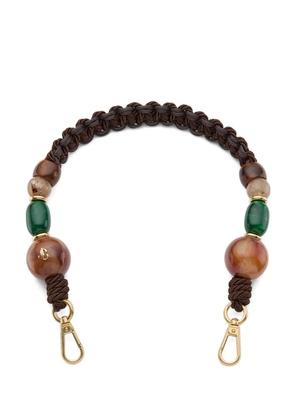 Jimmy Choo braided beaded strap - Brown