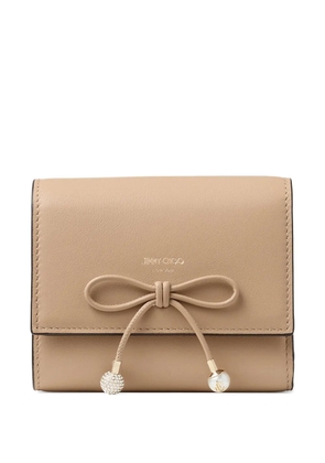 Jimmy Choo Marinda bow-detail wallet - Neutrals