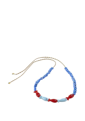 Sorbet Island fish beaded necklace - Blue
