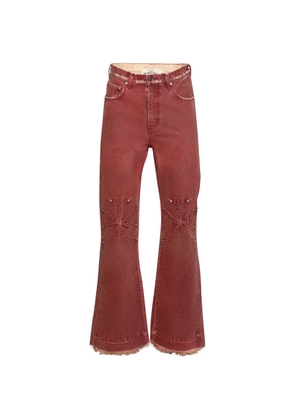 SEKRIT Chopper studded carpenter jeans - Red