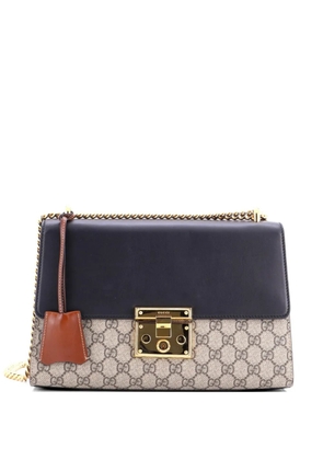 Gucci Pre-Owned Padlock GG Coated Canvas and Leather Medium shoulder bag - Black