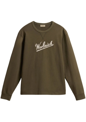 Woolrich embroidered-logo cotton T-shirt - Green
