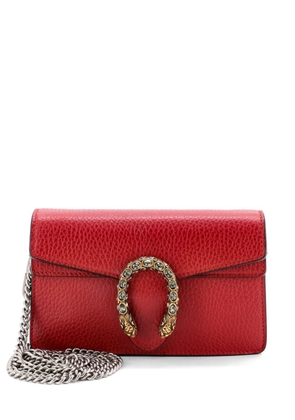 Gucci Pre-Owned Dionysus Bag Leather Super Mini clutch bag - Red