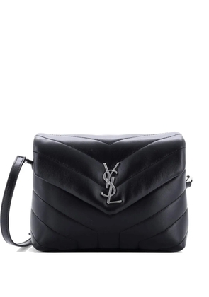 Saint Laurent Pre-Owned Loulou Shoulder Bag Matelasse Chevron Leather Toy crossbody bag - Black