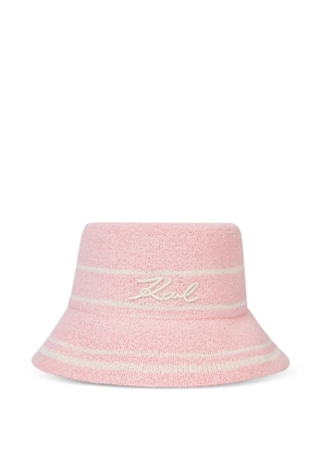 Karl Lagerfeld signature bucket hat - Pink