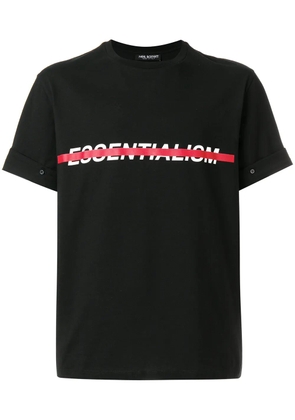 Neil Barrett slogan T-shirt - Black