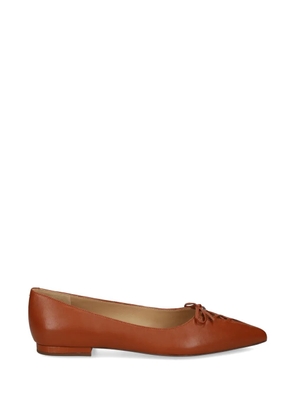 Lauren Ralph Lauren lace-up pointed-toe ballet flats - Neutrals