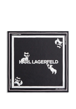 Karl Lagerfeld Ikonik Choupette polka-dot scarf - Black
