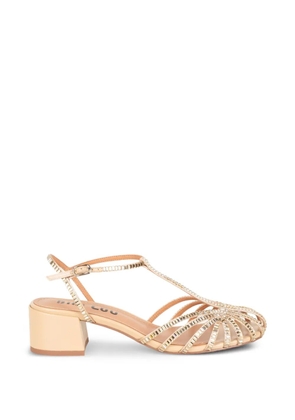 Bibi Lou Serabi crystal-embellished cage sandals - Neutrals