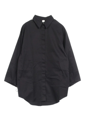 Hermès Pre-Owned 2010s drawstring cotton shirt - Black