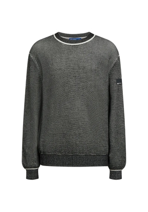 Karl Lagerfeld Jeans logo-patch waffle-knit sweater - Black