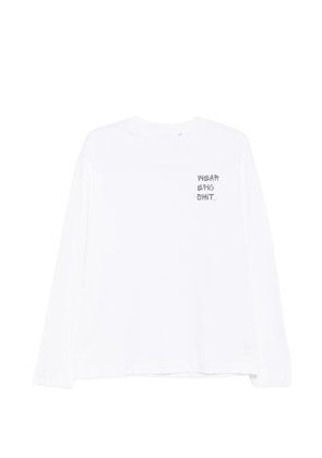 GEORGE. logo-print long-sleeve T-shirt - White