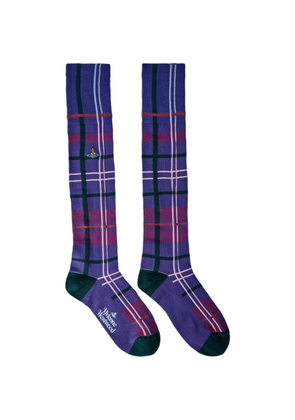 Vivienne Westwood tartan-pattern socks - Purple