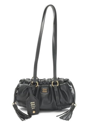 Miu Miu Pre-Owned 2020s Joie tassel leather shoulder bag - Black