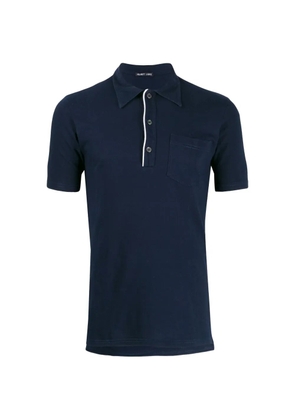 Helmut Lang Pre-Owned contrasting placket polo shirt - Blue