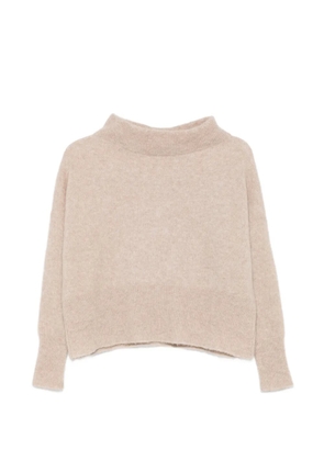 La Julie Cashmere funnel-neck sweater - Neutrals
