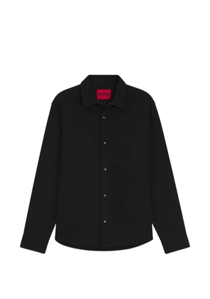 HUGO long-sleeve patch-pocket shirt - Black