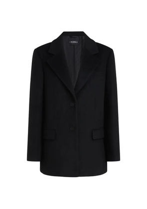 Karl Lagerfeld single-breasted felted coat - Black