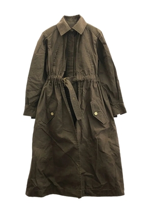 CHANEL Pre-Owned 1986-1988 cotton belted coat - Brown