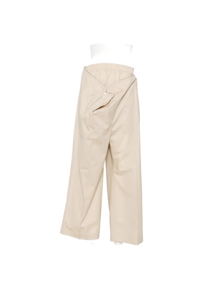 Issey Miyake Fasten Up zip-detail trousers - Neutrals