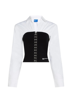 Karl Lagerfeld Jeans hook-and-eye poplin blouse - White