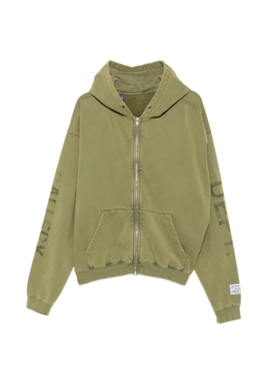 GALLERY DEPT. logo-print zip-fastening hoodie - Green