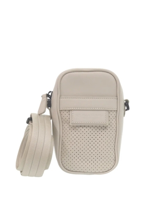 Bottega Veneta Pre-Owned 2000-2026 Perforated Calfskin Leggero crossbody bag - White