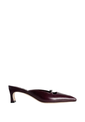 BY FAR Leda chain-detail mules - Red