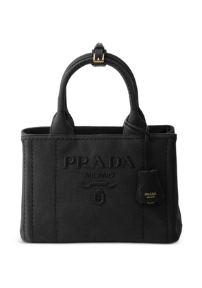 Prada Prada Jardinière small cotton canvas handbag - Black