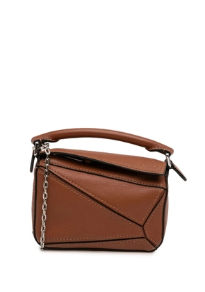 Loewe Pre-Owned 2020 Nano Calfskin Puzzle satchel - Brown