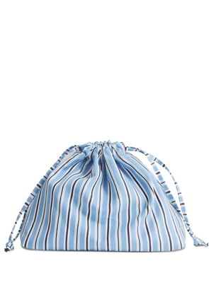 The Frankie Shop Morgan striped-drawstring pouch - Blue